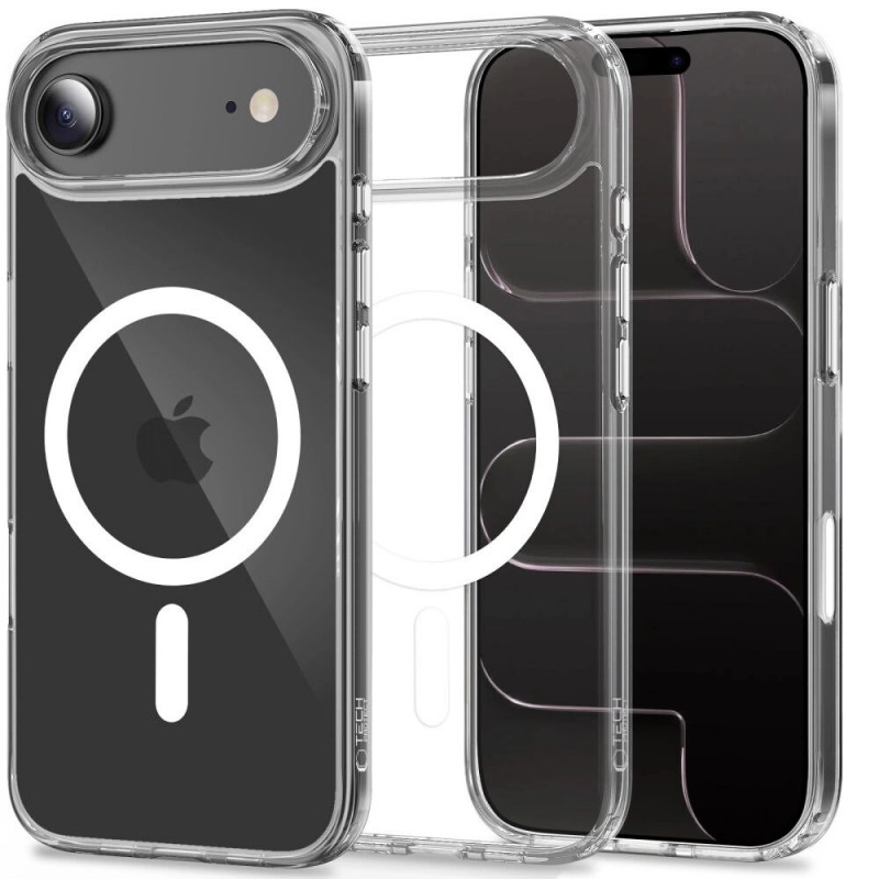 Etui Tech-Protect Flexair Hybrid CC MagSafe do Apple iPhone Air, przezroczyste