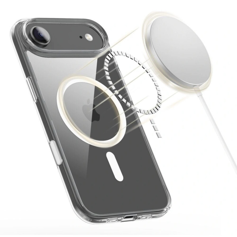 Etui Tech-Protect Flexair Hybrid CC MagSafe do Apple iPhone Air, przezroczyste