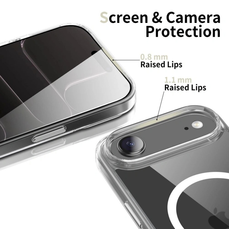 Etui Tech-Protect Flexair Hybrid CC MagSafe do Apple iPhone Air, przezroczyste