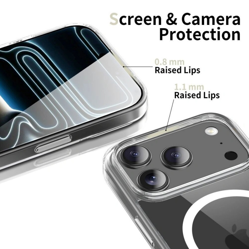 Etui Tech-Protect Flexair Hybrid CC MagSafe do Apple iPhone 17 Pro, przezroczyste