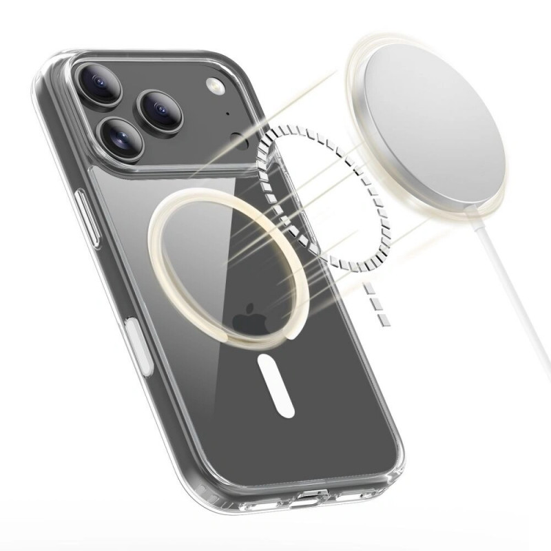Etui Tech-Protect Flexair Hybrid CC MagSafe do Apple iPhone 17 Pro Max, przezroczyste