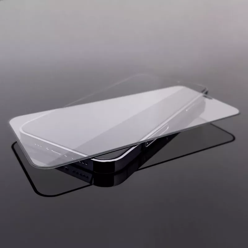Szkło hartowane Wozinsky Full Glue Case Friendly z ramką do iPhone 15 Pro Max, czarne