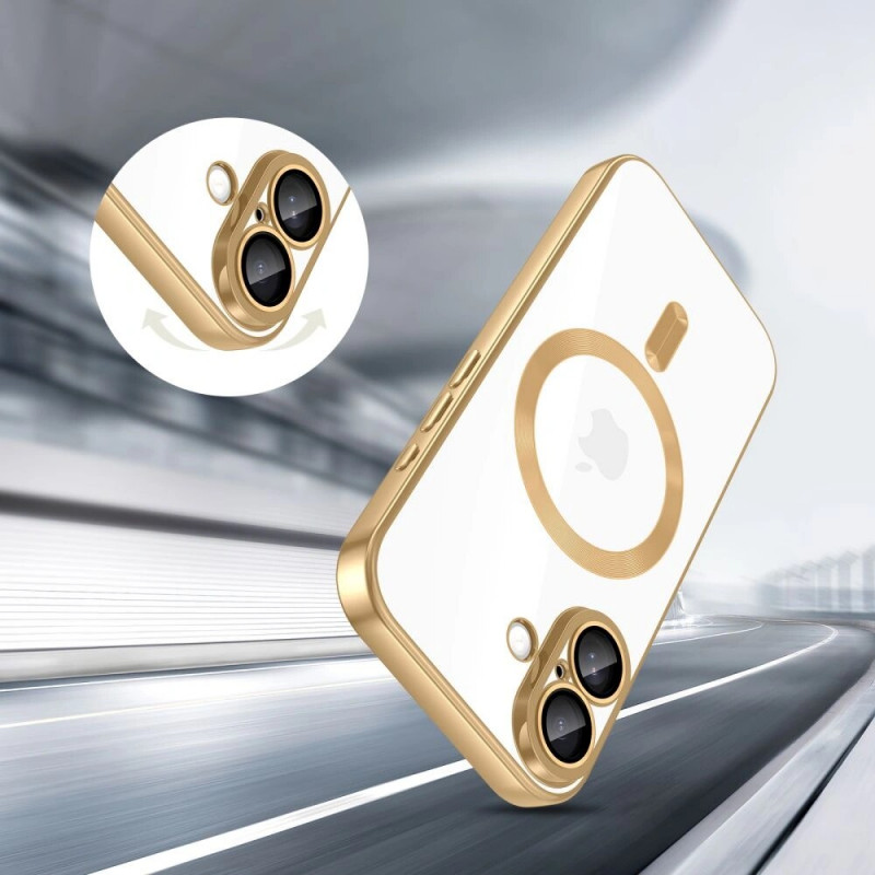 Etui MagSafe Tech-Protect MagFlex do Apple iPhone 17, błyszczące złote