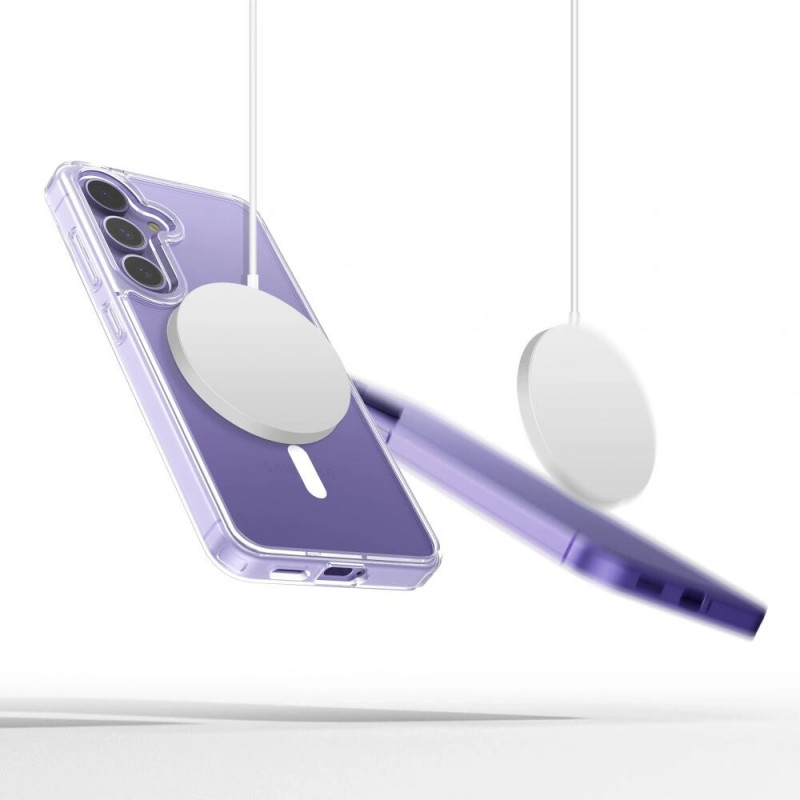 Etui Tech-Protect Flexair Hybrid MagSafe do Samsung Galaxy S25, przezroczyste