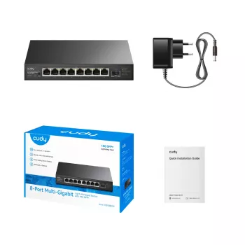 CUDY HS108ES1 8-portowy przełącznik 2.5G typu light managed z 10G SFP+