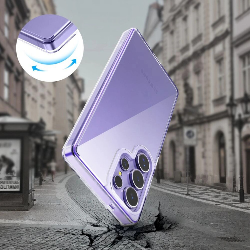 Etui Tech-Protect Flexair Hybrid do Samsung Galaxy S25 Ultra, przezroczyste