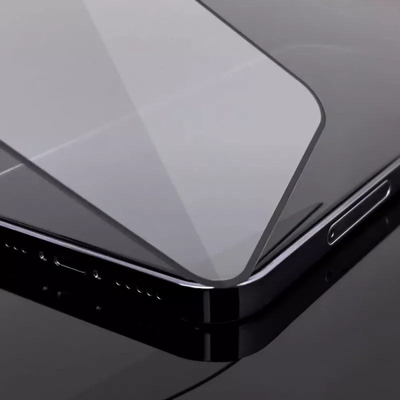 Wozinsky Super Tough Full Glue szkło hartowane z ramką Case Friendly do iPhone 14 Plus / 13 Pro Max, czarny