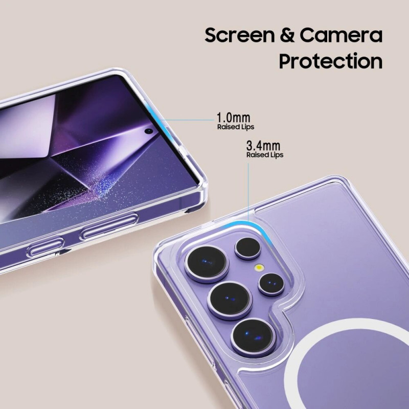 Etui Tech-Protect Flexair Hybrid MagSafe do Samsung Galaxy S25 Ultra, przezroczyste