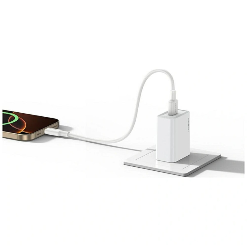 USAMS CC326 T69 ładowarka ścienna USB-A, 10,5 W, 2,1 A, biała