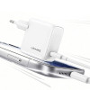 USAMS CC339 T76 ładowarka ścienna GaN USB-C 45W z kablem USB-C do USB-C SJ711 (1 m), biała