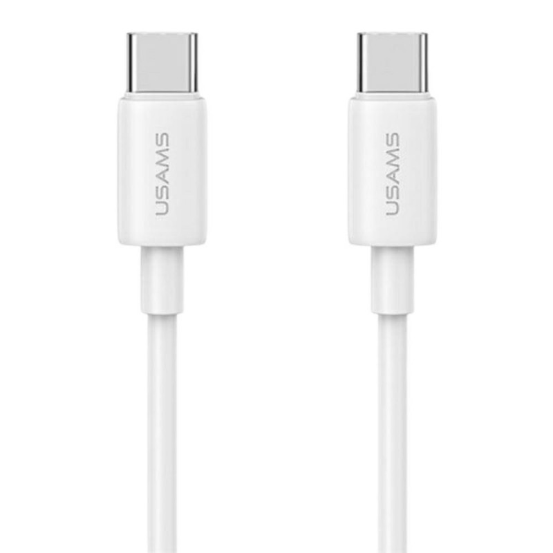 USAMS CC339 T76 ładowarka ścienna GaN USB-C 45W z kablem USB-C do USB-C SJ711 (1 m), biała