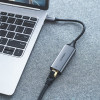 Ugreen CM199 adapter sieciowy USB-C na RJ45 Gigabit Ethernet, 1000 Mbps, szary