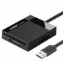 Ugreen CR125 czytnik kart USB 3.0, SD / microSD / CF / MS, czarny