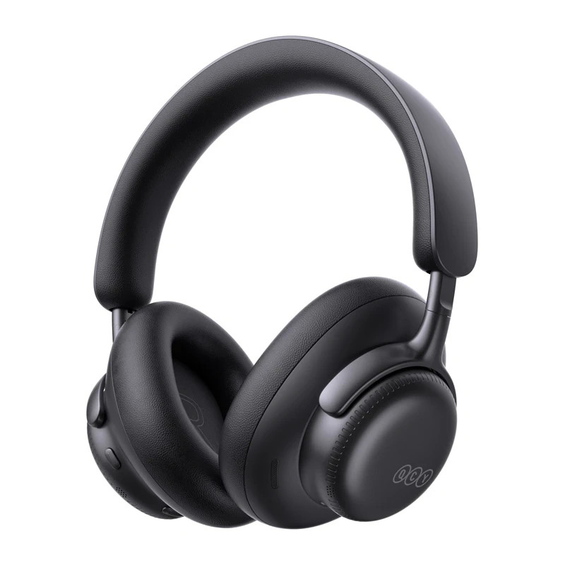 Bezprzewodowe słuchawki nauszne QCY H6 Ultra, adaptacyjna ANC, Bluetooth 6.0, czarne