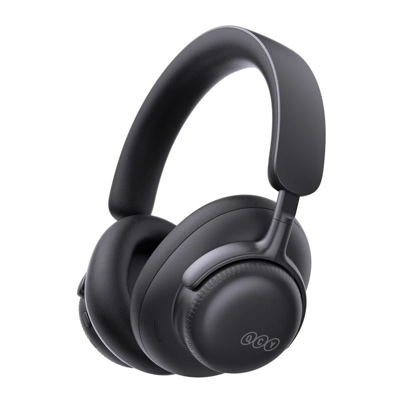 Bezprzewodowe słuchawki nauszne QCY H6 Ultra, adaptacyjna ANC, Bluetooth 6.0, czarne