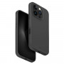 Etui UNIQ Lino Hue do Apple iPhone 16 Pro, ładowanie Magclick, szary węgiel