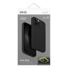 Etui UNIQ Lino Hue do Apple iPhone 16 Pro, ładowanie Magclick, szary węgiel