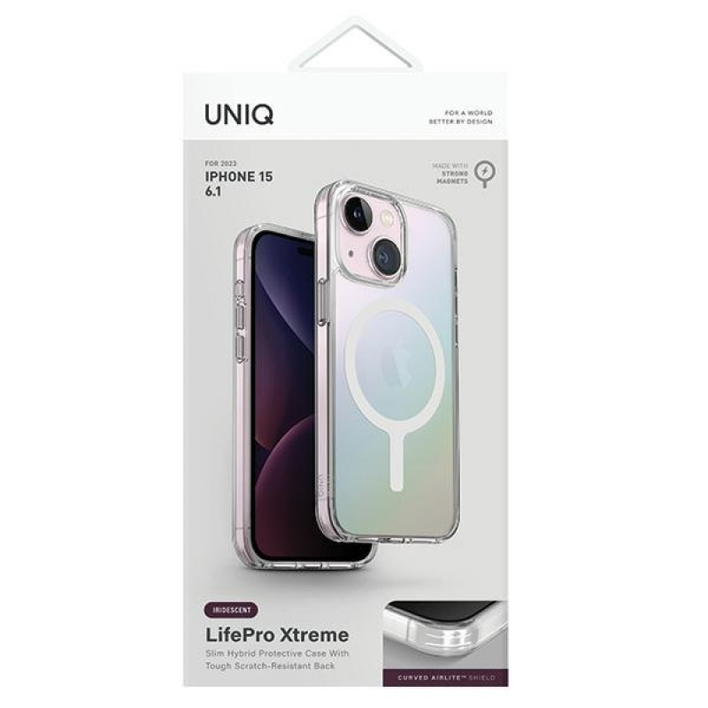 Etui ładujące UNIQ LifePro Xtreme MagClick dla Apple iPhone 15, Iridescent