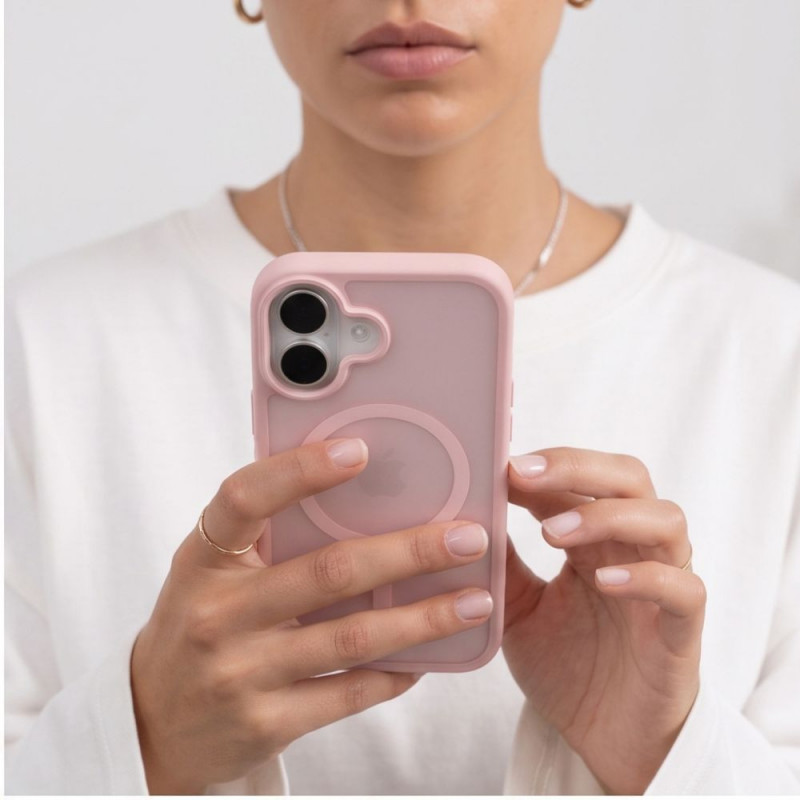 Etui Tech-Protect BasicMag MagSafe do Apple iPhone 17, matowy róż