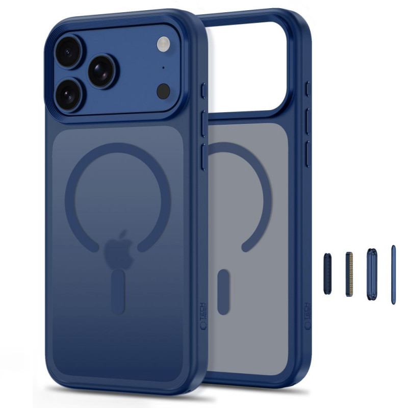 Tech-Protect Magmat MagSafe CC etui do Apple iPhone 17 Pro Max / 18 Pro Max, matowy głęboki niebieski