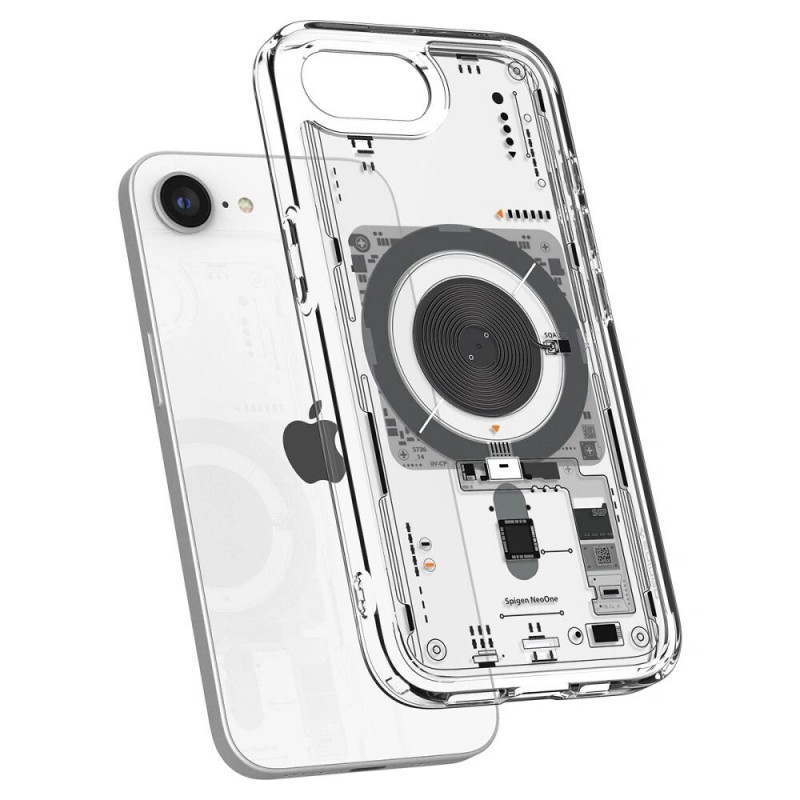 Etui Spigen Ultra Hybrid Mag MagSafe dla Apple iPhone 17e / 16e, Neo One, przezroczyste