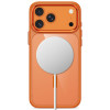 Tech-Protect Magmat MagSafe CC etui na Apple iPhone 17 Pro Max / 18 Pro Max, Cosmic Orange / przezroczysty