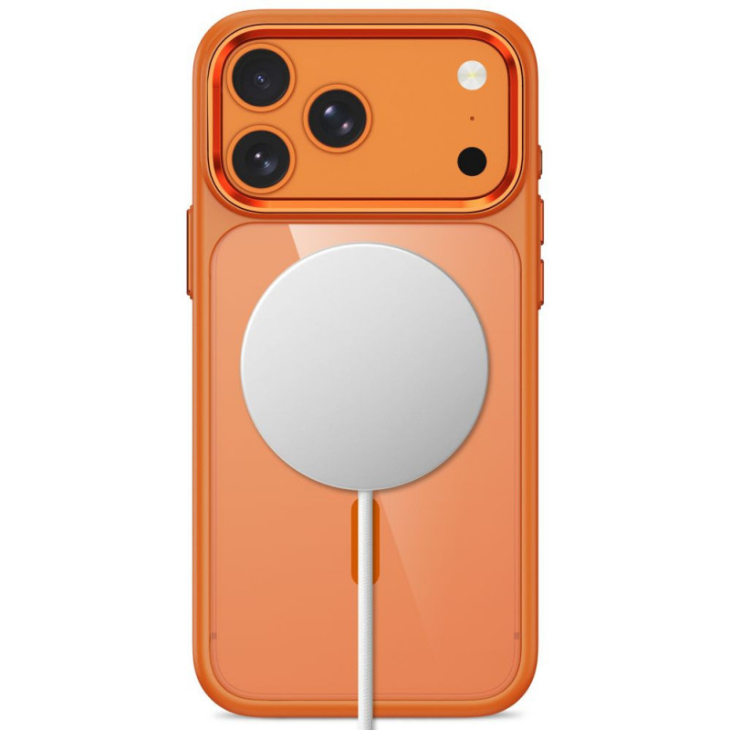 Tech-Protect Magmat MagSafe CC etui na Apple iPhone 17 Pro Max / 18 Pro Max, Cosmic Orange / przezroczysty