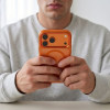 Tech-Protect Magmat MagSafe CC etui na Apple iPhone 17 Pro Max / 18 Pro Max, Cosmic Orange / przezroczysty