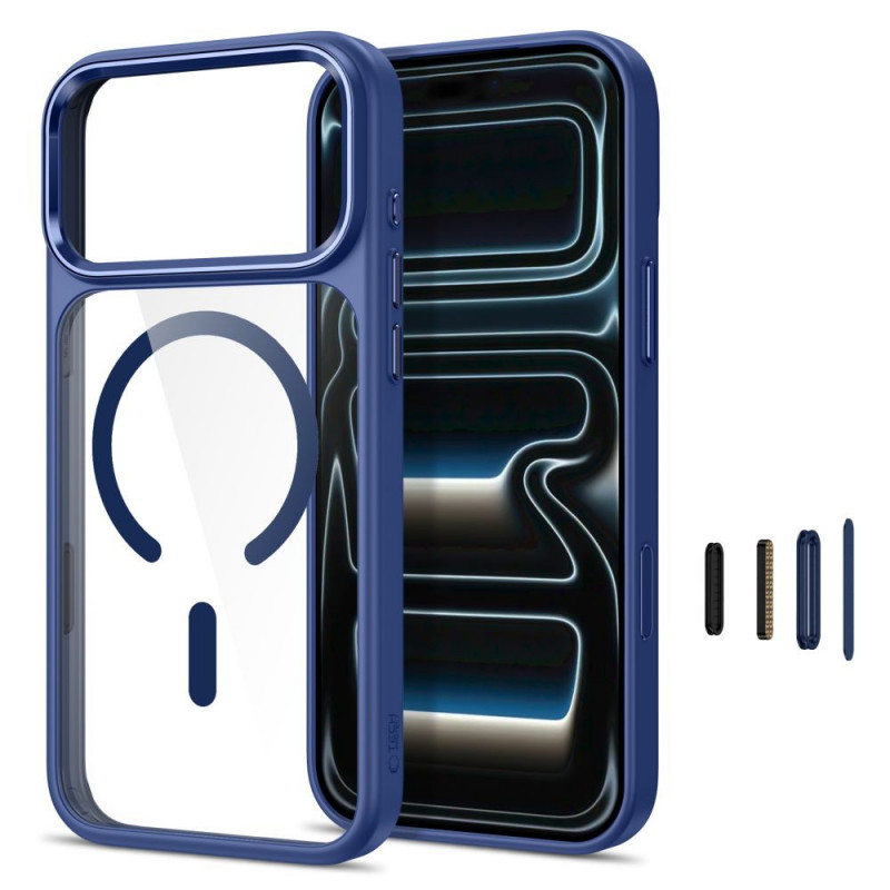 Etui Tech-Protect Magmat MagSafe CC do Apple iPhone 17 Pro / 18 Pro, Deep Blue / clear