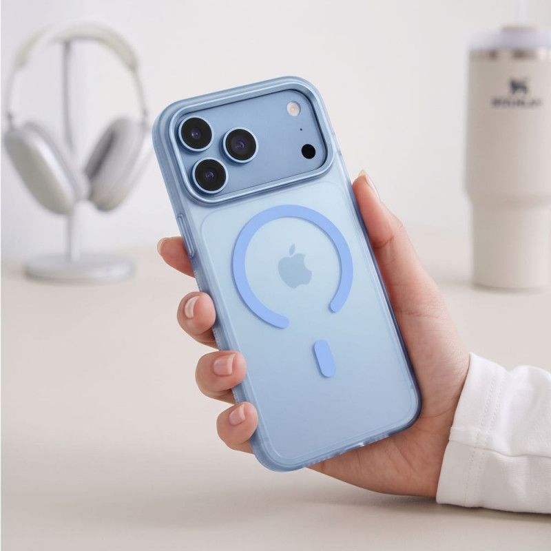 Tech-Protect MagZero MagSafe etui do Apple iPhone 17 Pro Max / 18 Pro Max, matowe jasnoniebieskie