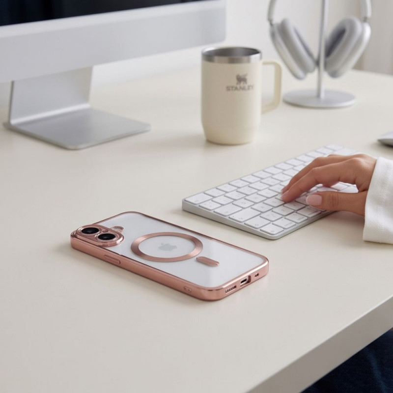 Etui Tech-Protect MagFlex MagSafe do Apple iPhone 17, Shiny Rose Gold