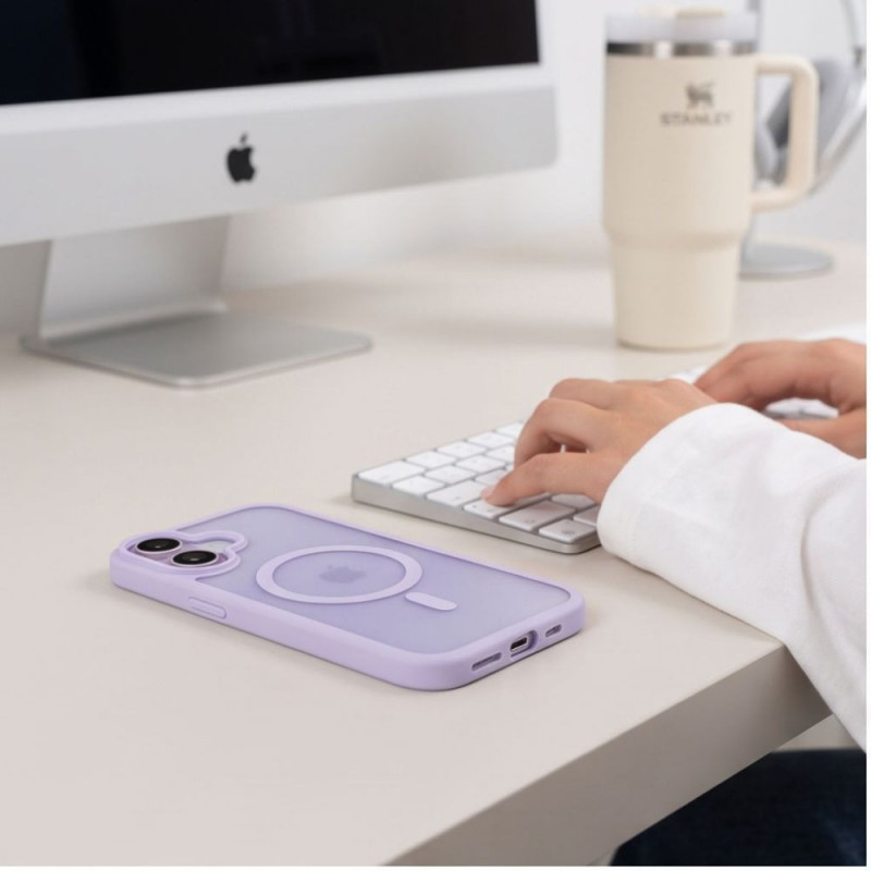 Etui Tech-Protect BasicMag MagSafe dla Apple iPhone 17, matowe lawendowe