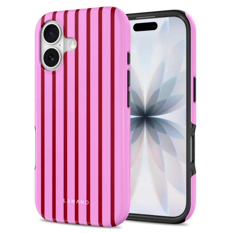 Etui Tech-Protect Lamano MagSafe do Apple iPhone 17, Candy Crush, czerwono-różowe