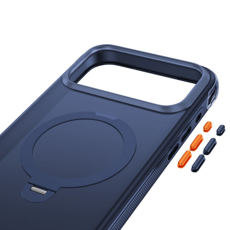 Etui Tech-Protect MagAir Stand MagSafe CC dla Apple iPhone 17 Pro Max / 18 Pro Max, matowe głęboki błękit