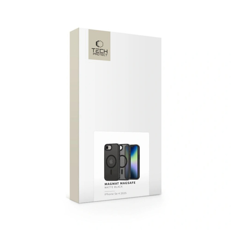 Etui Tech-Protect Magmat MagSafe dla Apple iPhone 17e / 16e, Matte Black