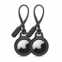 Tech-Protect Rough Chain etui na brelok do kluczy dla Apple AirTag, czarny (2 szt.)