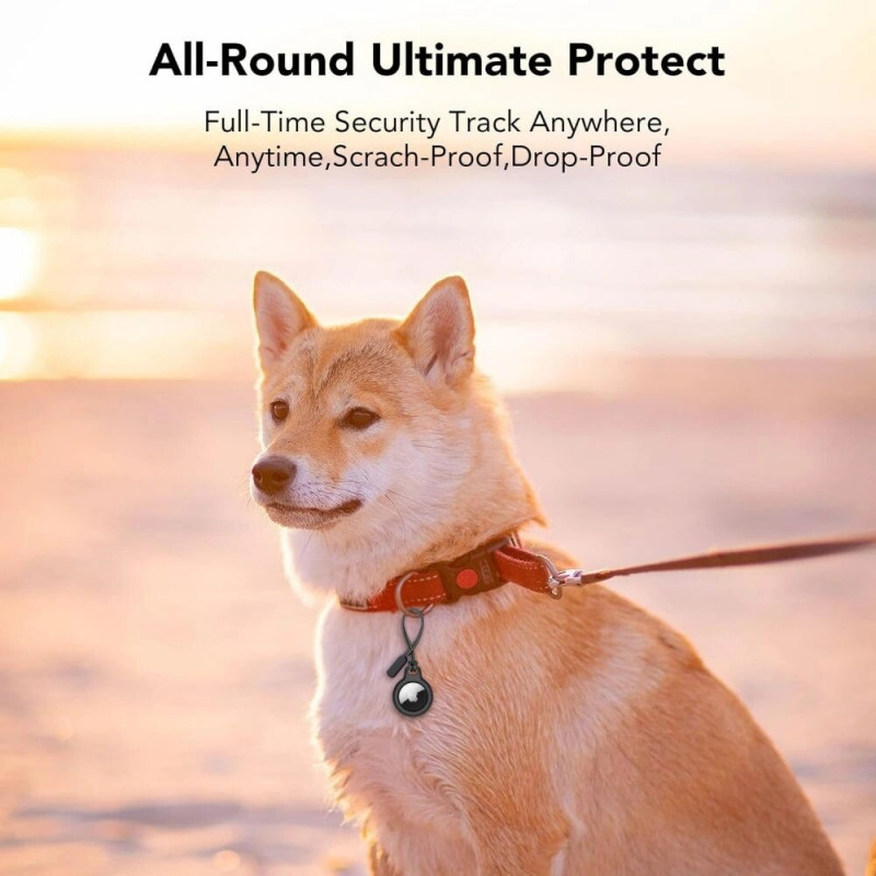 Tech-Protect Rough Chain etui na brelok do kluczy dla Apple AirTag, czarny (2 szt.)