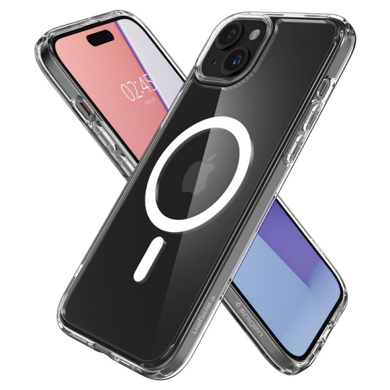 Etui Spigen Ultra Hybrid Mag z MagSafe do Apple iPhone 15, białe