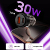 Tech-Protect CC03 ładowarka samochodowa 2-portowa USB-A / USB-C, PD 30W / QC 3.0, czarna