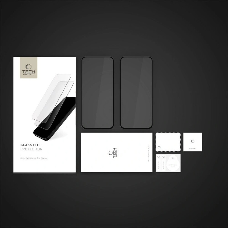 Tech-Protect Glass Fit+ szkło hartowane do Motorola Moto G15 / G15 Power / G05 / E15, czarny (2 szt.)