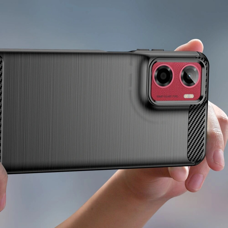 Etui Tech-Protect TPUCarbon do Motorola Moto G05 / E15, czarne