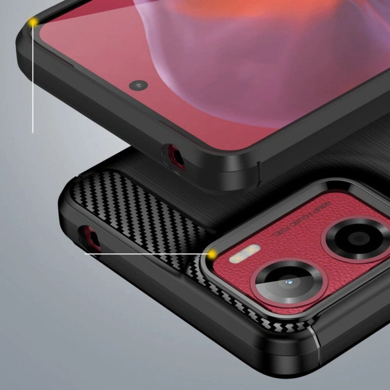 Etui Tech-Protect TPUCarbon do Motorola Moto G05 / E15, czarne