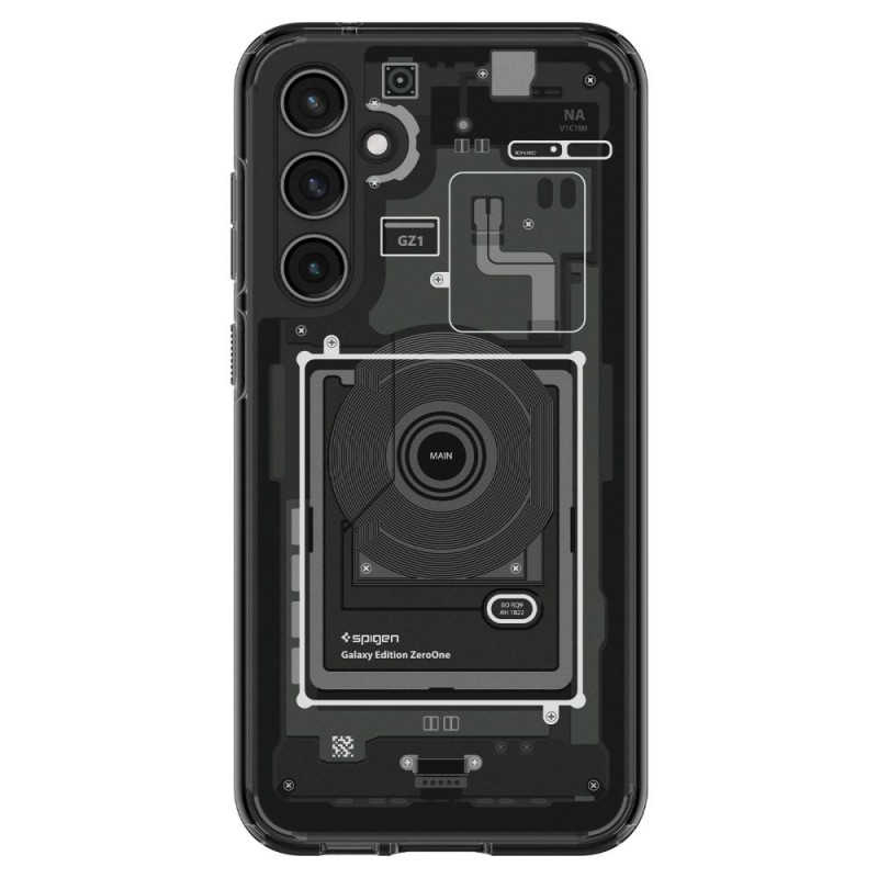 Etui Spigen Ultra Hybrid do Samsung Galaxy S23 FE, Zero One, ciemnoszary