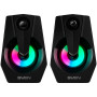 SVEN 370 Głośniki komputerowe USB, czarne, 2.0, 6 W, światło RGB