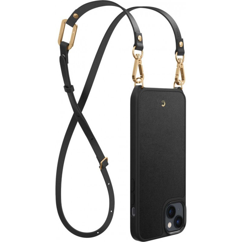 Spigen Cyrill Classic Charm Mag (ACS04948) etui MagSafe z paskiem do Apple iPhone 14 Plus / 15 Plus, czarny