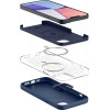 Etui MagSafe Spigen Silicone Fit Mag (ACS04921) dla Apple iPhone 14 Plus / 15 Plus, Navy Blue