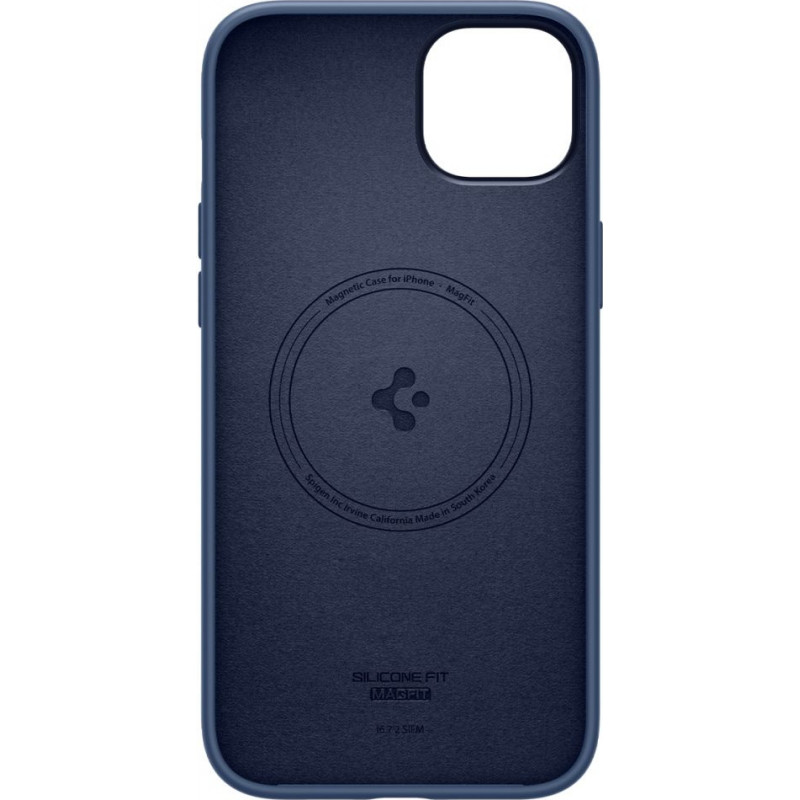 Etui MagSafe Spigen Silicone Fit Mag (ACS04921) dla Apple iPhone 14 Plus / 15 Plus, Navy Blue