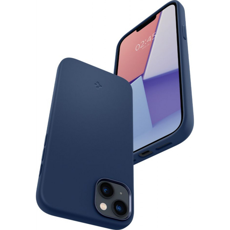 Etui MagSafe Spigen Silicone Fit Mag (ACS04921) dla Apple iPhone 14 Plus / 15 Plus, Navy Blue