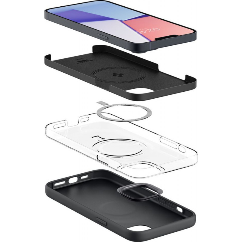 Spigen Silicone Fit Mag (ACS04920) etui MagSafe do Apple iPhone 14 Plus / 15 Plus, czarny