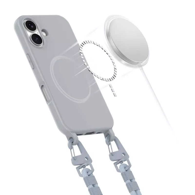 Tech-Protect MagNecklace 26328-0 etui MagSafe do Apple iPhone 16, szare